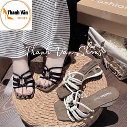 Cao gót xuồng quai dây sợi phối khoá bản cao 5 phân_Thanh Vân Shoes (X0188) 5