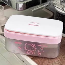 Khuôn đá silicone làm đá viên hình Hello Kitty có nắp đậy. Khay làm đá cute, hộp đựng đá tiện lợi - Majehome 6