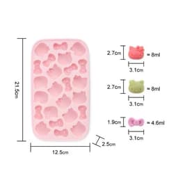 Khuôn đá silicone làm đá viên hình Hello Kitty có nắp đậy. Khay làm đá cute, hộp đựng đá tiện lợi - Majehome 8