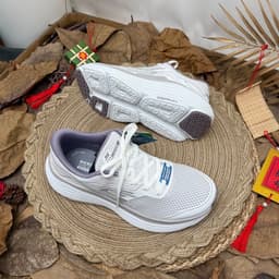 Giày Thể Thao Nữ Go Run Max Cushion Đế Êm Dày, Natural Rocker, Air Cooled Goga Mat Thoáng Khí Màu Trắng 4