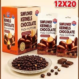 Hộp 20 gói Hướng dương bọc vị socola vị matcha siêu ngon hấp dẫn cho bé, hướng hương bọc socola siêu hot 1