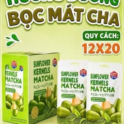Hộp 20 gói Hướng dương bọc vị socola vị matcha siêu ngon hấp dẫn cho bé, hướng hương bọc socola siêu hot 2