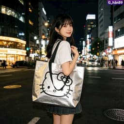 TÚI CÓT TOTE HELLO KITTY OVERSIZE – VỪA XINH VỪA CHỨA CẢ THẾ GIỚI 🎀 5