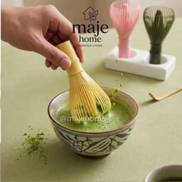 Chasen nhựa đánh matcha Nhật Bản. Dụng cụ đánh trà xanh tạo bọt mịn, phụ kiện pha matcha tiện lợi - Majehome 1