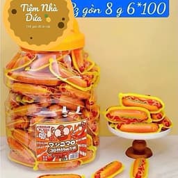 Sỉ ( Hộp x 100c ) Kẹo Dẻo Hình Hot Dog Hộp Siêu To Khổng Lồ Thơm Ngon Hấp Dẫn, Ăn Vặt Cổng Trường Candy Chua Snack Food 1