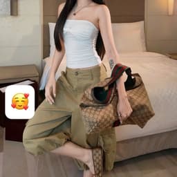 QUẦN LỬNG CHẤT ĐẸP Y HÌNH MÀU NÂU VÀ ĐEN mã 1911 2