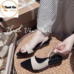 (G0347)Cao gót sandan quai khoá cao 3 phân 2 màu_Thanh Vân shoes 2