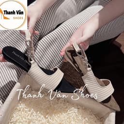(G0347)Cao gót sandan quai khoá cao 3 phân 2 màu_Thanh Vân shoes 5