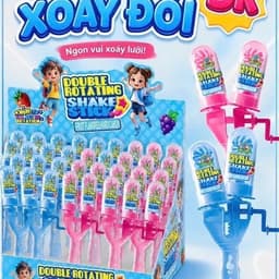 Hộp 20c kẹo mút xoáy đôi siêu hot cho bé, kẹo mút xoay 2 đầu giá tốt 1