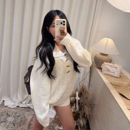 𝐬𝐭𝐮𝐝𝐢𝐨𝐛𝐲𝟐𝟓 | SET POLO LEN THỪNG KHUY GỖ KÈM QUẦN ĐÙI HÀNG QC 6