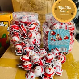 Hộp 50 chiếc kẹo dẻo noel, giáng sinh, người tuyết siêu ngon hấp dẫn Snack Ăn Vặt Food Candy 1