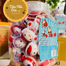 Hộp 50 chiếc kẹo dẻo noel, giáng sinh, người tuyết siêu ngon hấp dẫn Snack Ăn Vặt Food Candy 5
