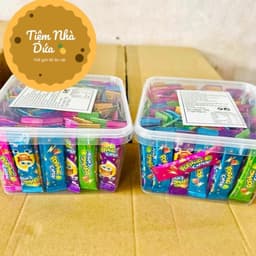 Sỉ (Hộp x 100g) Kẹo nổ mini Vị Hoa Quả, Popping Candy Siêu Ngon Snack Food Ăn Vặt Thức Ăn Chua 1