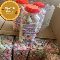 Sỉ ( hộp 100c) Kẹo Dẻo Hình Cây Kem Ốc Quế Snack Ăn Vặt Candy Food Chua 4