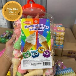Sỉ ( hộp 100c) Kẹo Dẻo Hình Cây Kem Ốc Quế Snack Ăn Vặt Candy Food Chua 2
