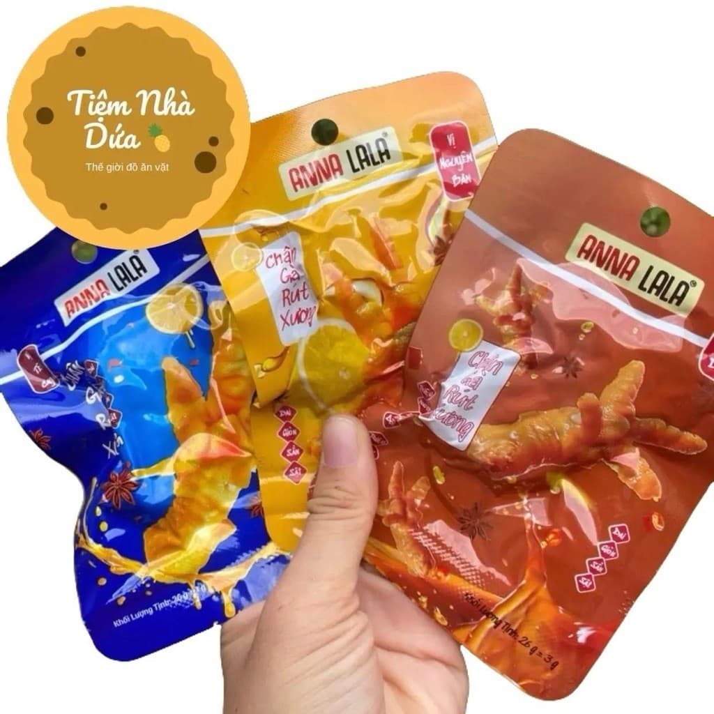 Sỉ ( Gói x 20c ) Chân Gà ANNA LALA Rút Xương Siêu Ngon Hấp Dẫn, Tê Cay Dai Giòn Sần Sật Chua Chè