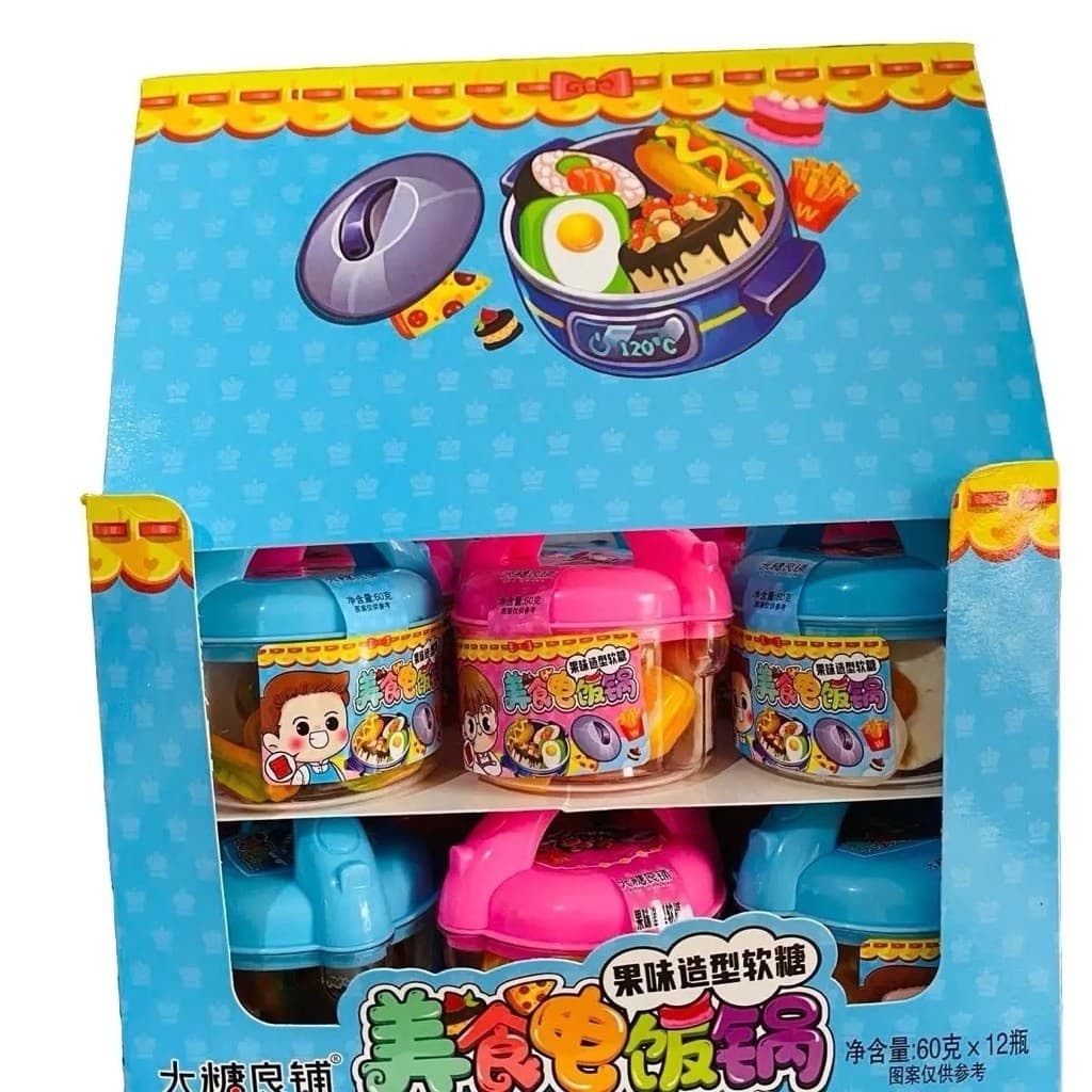 Sỉ Hộp 12 Kẹo dẻo Nồi Cơm điện To  kèm kẹo dẻo siêu ngon cho bé Snack Food Ăn Vặt Thức Ăn Đồ Chơi Kem
