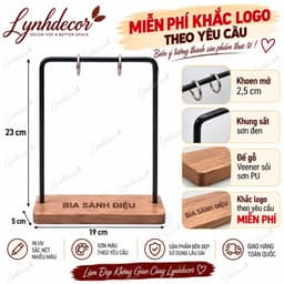 Standee Tencard Khung Sắt Đế Gỗ, Menu Để Bàn treo Menu A5 - Lamdecor miễn phí khắc tên theo yêu cầu 1