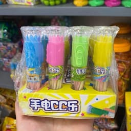 Sỉ lốc 20 cái kẹo lạnh đèn pin đồ chơi, đồ chơi đèn pin kèm kẹo tăm lạnh sỉ đồ ăn vặt Candy Toy 4
