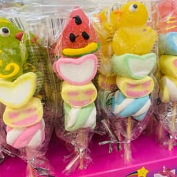 Khay 40 xiên kẹo bông đầu dẻo Marshmallow Hình bông đầu dẻo Hình Thú siêu ngon cho bé Candy 3