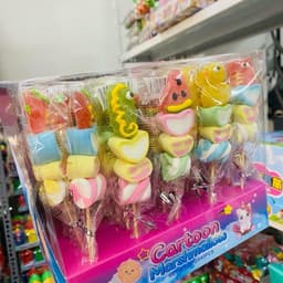 Khay 40 xiên kẹo bông đầu dẻo Marshmallow Hình bông đầu dẻo Hình Thú siêu ngon cho bé Candy 2
