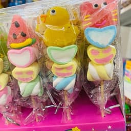 Khay 40 xiên kẹo bông đầu dẻo Marshmallow Hình bông đầu dẻo Hình Thú siêu ngon cho bé Candy 5