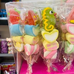 Khay 40 xiên kẹo bông đầu dẻo Marshmallow Hình bông đầu dẻo Hình Thú siêu ngon cho bé Candy 4