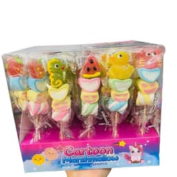 Khay 40 xiên kẹo bông đầu dẻo Marshmallow Hình bông đầu dẻo Hình Thú siêu ngon cho bé Candy 1