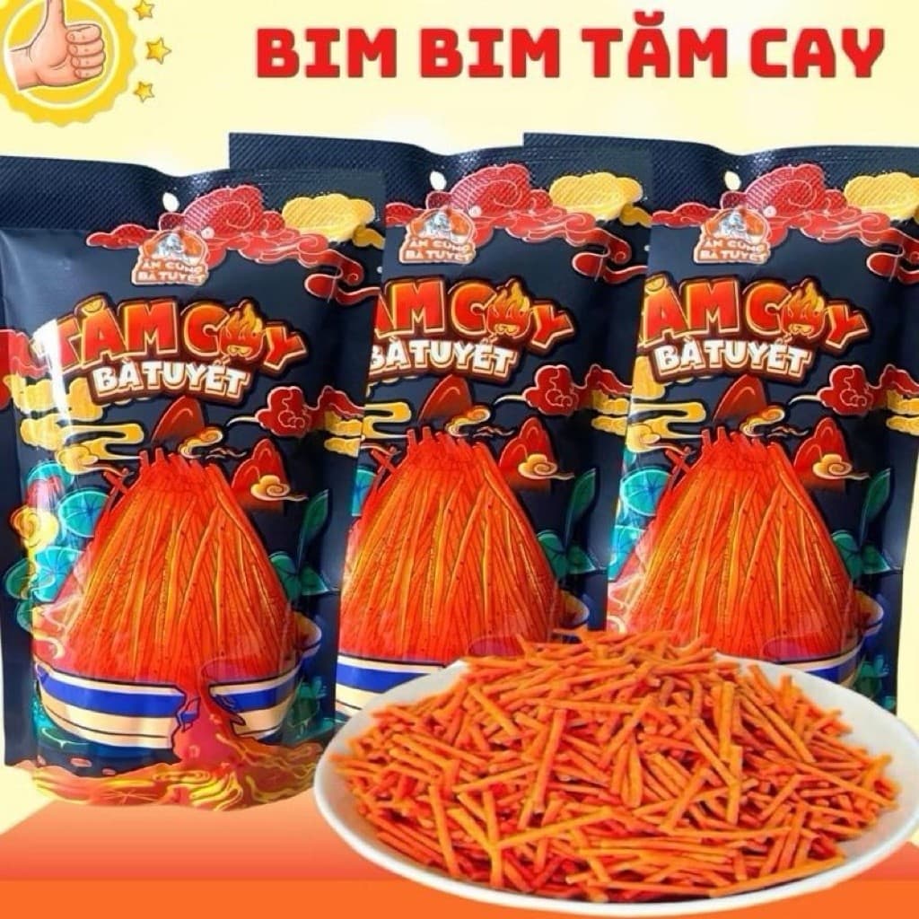 Sỉ 12 Gói Tăm Cay Bà Tuyết - Ăn Cùng Bà Tuyết (30gr/1gói)
