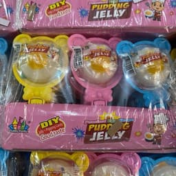 Khay 30 cái Thạch Pudding hình trứng tráng kèm kẹo nổ siêu ngon cho bé Ăn Vặt Snack Food 5