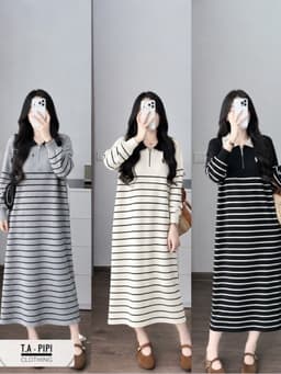 <Đầm Bầu Quynhanhhoue> (QC) Váy len kẻ thêu ngựa freesize 2