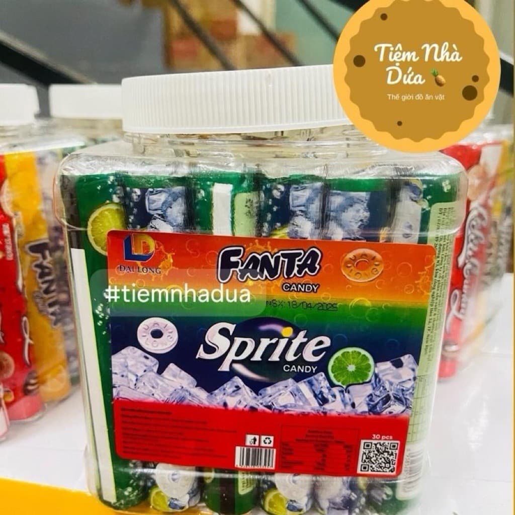 Lọ 30 Thanh Kẹo C Ngậm Nhiều Vị Fanta,Coca, Sprite , Kẹo Ngậm siêu hot