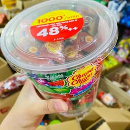 Hộp 74 cái kẹo cao su thổi Big Babol có nhân mix 3 vị, kẹo gum thổi có nhân bigbabol dưa hấu dâu coca Candy Chua Snack 5