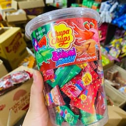 Hộp 74 cái kẹo cao su thổi Big Babol có nhân mix 3 vị, kẹo gum thổi có nhân bigbabol dưa hấu dâu coca Candy Chua Snack 4
