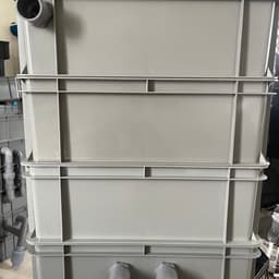 Bộ lọc Baki tràn cho hồ cá nhỏ dưới 1500 lít - Kích thước 46x27x16cm, màu xám, ống phi 34 5