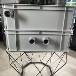 Bộ lọc Baki tràn cho hồ cá nhỏ dưới 1500 lít - Kích thước 46x27x16cm, màu xám, ống phi 34 4