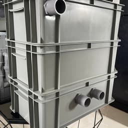 Bộ lọc Baki tràn cho hồ cá nhỏ dưới 1500 lít - Kích thước 46x27x16cm, màu xám, ống phi 34 2