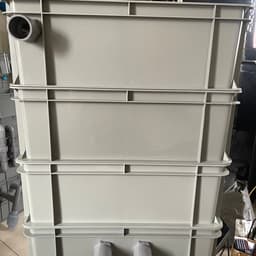 Bộ lọc Baki tràn cho hồ cá nhỏ dưới 1500 lít - Kích thước 46x27x16cm, màu xám, ống phi 34 6