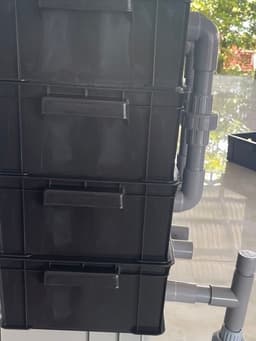 Bộ lọc Baki mini cho hồ cá cảnh nhỏ gọn, kích thước 34x25x13cm, màu đen, Phi 27, chống tràn, hoàn hảo cho hồ cá mini. 4
