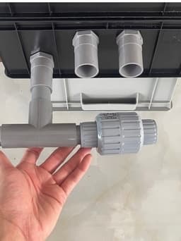 Bộ lọc Baki mini cho hồ cá cảnh nhỏ gọn, kích thước 34x25x13cm, màu đen, Phi 27, chống tràn, hoàn hảo cho hồ cá mini. 5