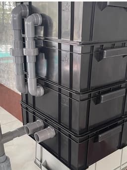 Bộ lọc Baki mini cho hồ cá cảnh nhỏ gọn, kích thước 34x25x13cm, màu đen, Phi 27, chống tràn, hoàn hảo cho hồ cá mini. 2