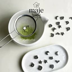 Viên inox 316 rây matcha. Charm inox sàng bột matcha nhiều hình - Majehome 2
