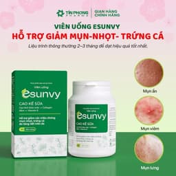 TPBVSK Esunvy Tín Phong Hỗ Trợ Giảm Bã Nhờn, Hỗ Trợ Giảm Mụn Combo Hộp 30 Viên 5