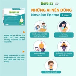 Ống bơm trực tràng Novocare Novolax Enema tuýp 3ml,6 ml - Thụt táo bón cho trẻ em từ 0 tháng tuổi, 3 tuổi và người lớn 6