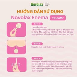 Ống bơm trực tràng Novocare Novolax Enema tuýp 3ml,6 ml - Thụt táo bón cho trẻ em từ 0 tháng tuổi, 3 tuổi và người lớn 7