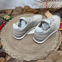 Giày Sneaker Nam Nữ Thời Trang Màu Xám Trắng Đế Cao Su Êm Chân, Giày Thể Thao Casual Phong Cách Hàn Quốc 4