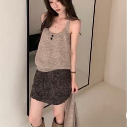 (Dmina) Set áo len 2 chi tiết áo len cổ yếm kèm cardigan ngoài siêu đẹp hàng QC - ảnh thật 6