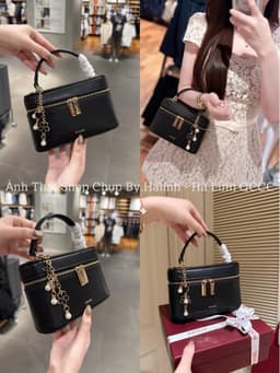 PODRE - FULLBOX - Túi Dáng Cốp Podre Da Trơn Kèm Charm Hoa RMPR 3