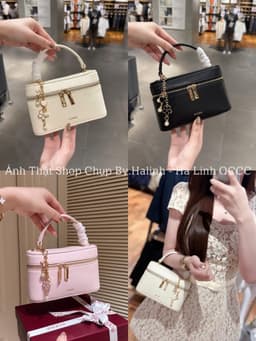 PODRE - FULLBOX - Túi Dáng Cốp Podre Da Trơn Kèm Charm Hoa RMPR 1