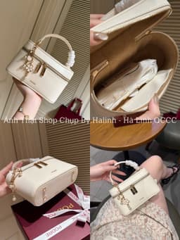 PODRE - FULLBOX - Túi Dáng Cốp Podre Da Trơn Kèm Charm Hoa RMPR 2